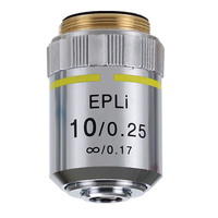 Euromex E-plan EPLi 10x/0.25 IOS végtelenre korrigált objektív. 0.17 mm fedőlemez korrekcióval. Munkatávolság=5.8 mm